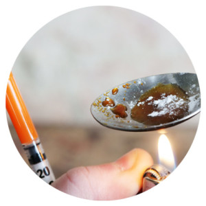 heroin and a needle