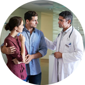 couple seeing a doctor